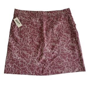 Duluth Trading Co. XL NoGA Floral Natural Cotton Skort